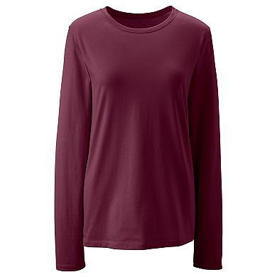 Women's Lands' End Relaxed-Fit Supima Cotton Crewneck Tee