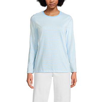 Women's Lands' End Relaxed-Fit Supima Long Sleeve Cotton Crewneck Tee