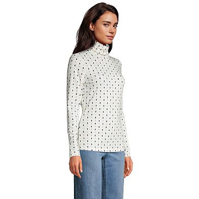 Women's Lands' End Lightweight Fitted Turtleneck