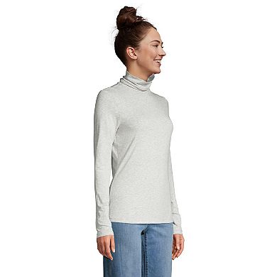 Women's Lands' End Lightweight Fitted Turtleneck