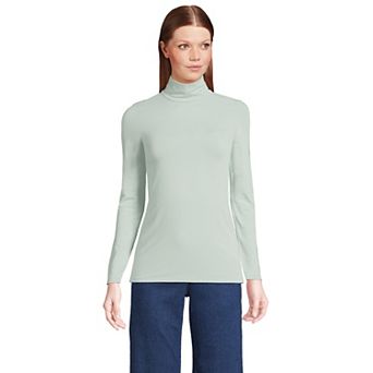 Women's Lands' End Lightweight Fitted Turtleneck