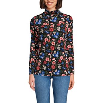 Women's Lands' End Lightweight Fitted Turtleneck