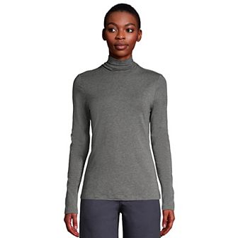 Women's Lands' End Lightweight Fitted Turtleneck