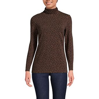 Women's Lands' End Lightweight Fitted Turtleneck