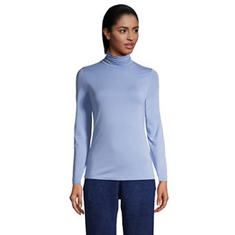 Women's Lands' End Lightweight Fitted Turtleneck