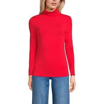 Women's Lands' End Lightweight Fitted Turtleneck