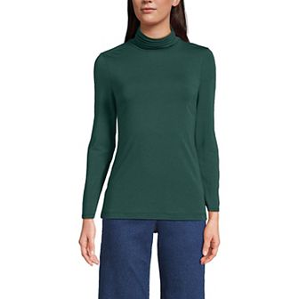 Women's Lands' End Lightweight Fitted Turtleneck