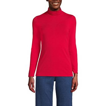 Women's Lands' End Lightweight Fitted Turtleneck