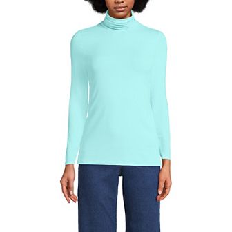 Women's Lands' End Lightweight Fitted Turtleneck