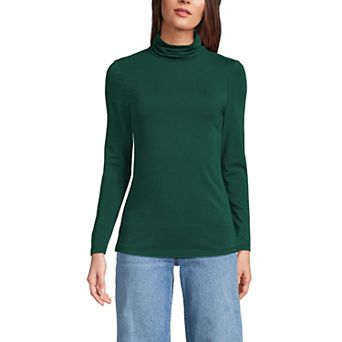 Women's Lands' End Lightweight Fitted Turtleneck