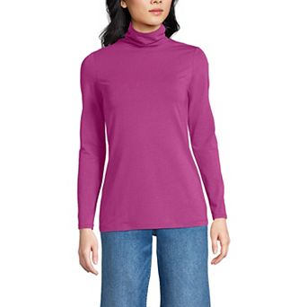 Women's Lands' End Lightweight Fitted Turtleneck