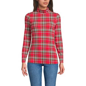 Women's Lands' End Lightweight Fitted Turtleneck