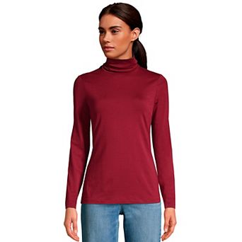 Women's Lands' End Lightweight Fitted Turtleneck