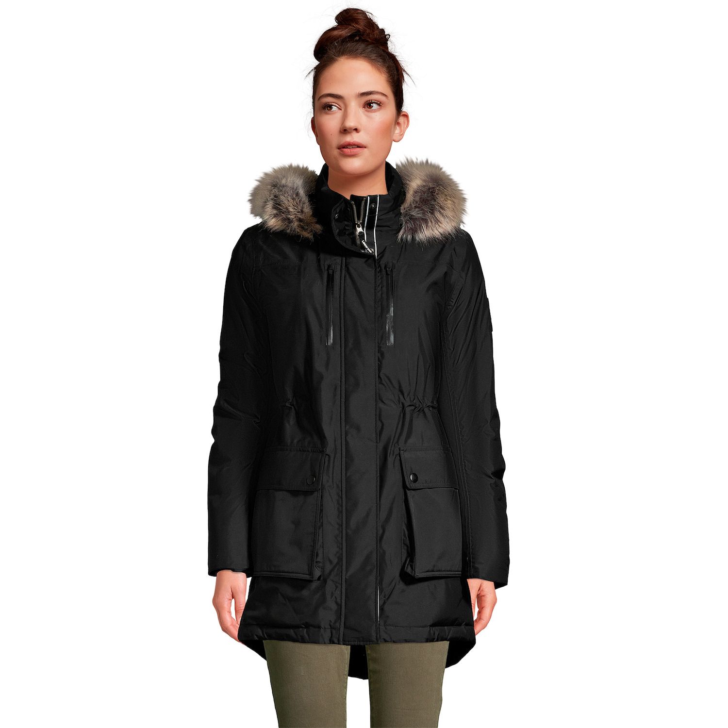 waterproof parka with fur hood