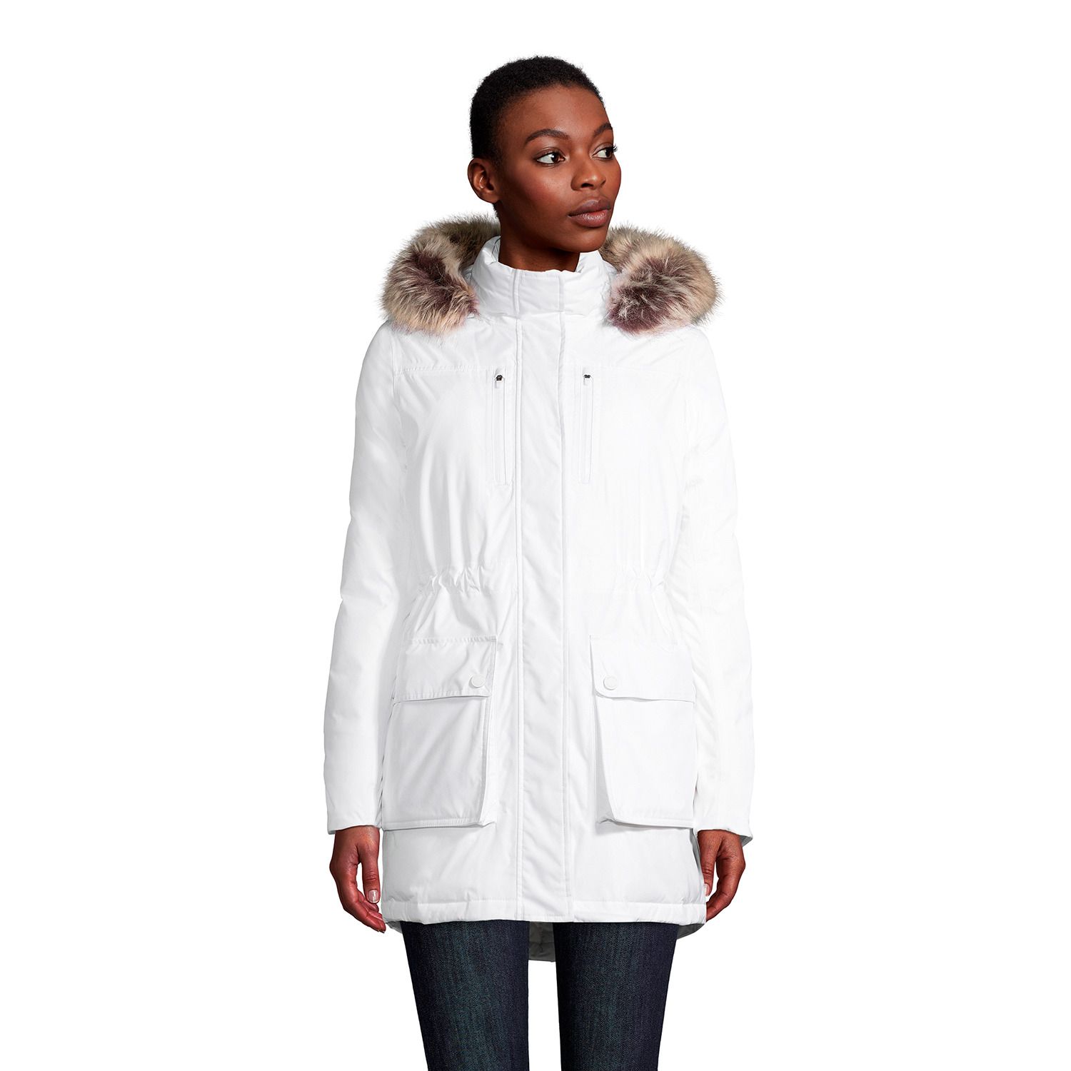 white parka coat womens