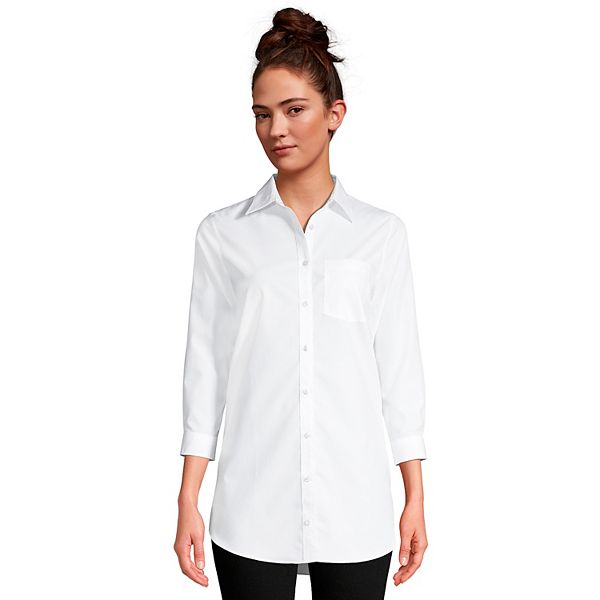 Women's Lands' End No Iron Tunic Shirt