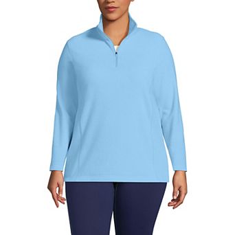 Plus Size Lands' End 1/4-Zip Fleece Pullover