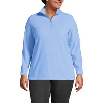 Plus Size Lands' End 1/4-Zip Fleece Pullover