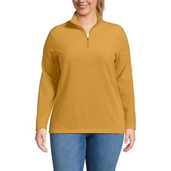 Plus Size Lands' End 1/4-Zip Fleece Pullover