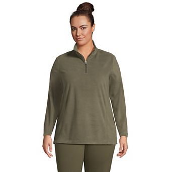 Plus Size Lands' End 1/4-Zip Fleece Pullover