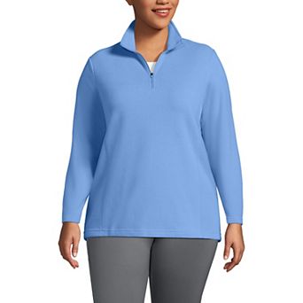 Plus Size Lands' End 1/4-Zip Fleece Pullover