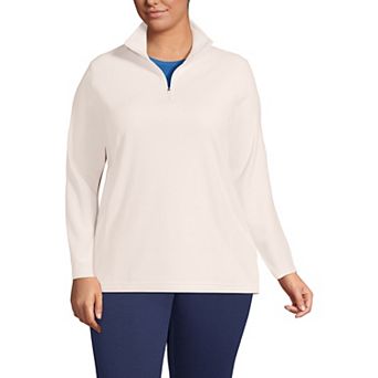 Plus Size Lands' End 1/4-Zip Fleece Pullover