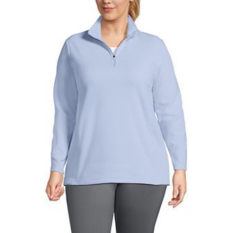 Plus Size Lands' End 1/4-Zip Fleece Pullover