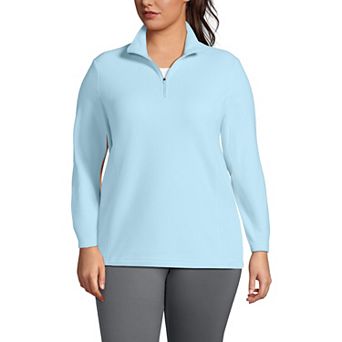 Plus Size Lands' End 1/4-Zip Fleece Pullover