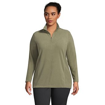 Plus Size Lands' End 1/4-Zip Fleece Pullover