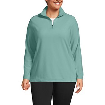 Plus Size Lands' End 1/4-Zip Fleece Pullover