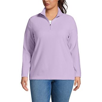 Plus Size Lands' End 1/4-Zip Fleece Pullover