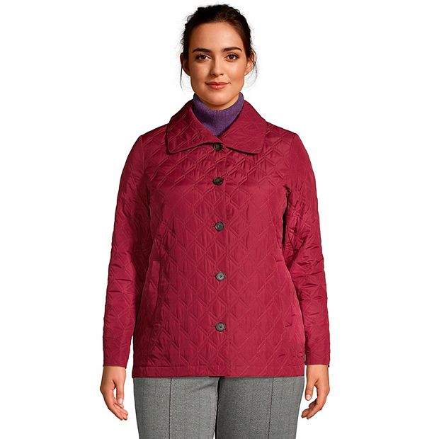 Plus Size Lands' End Packable Insulated Quilted Barn Jacket