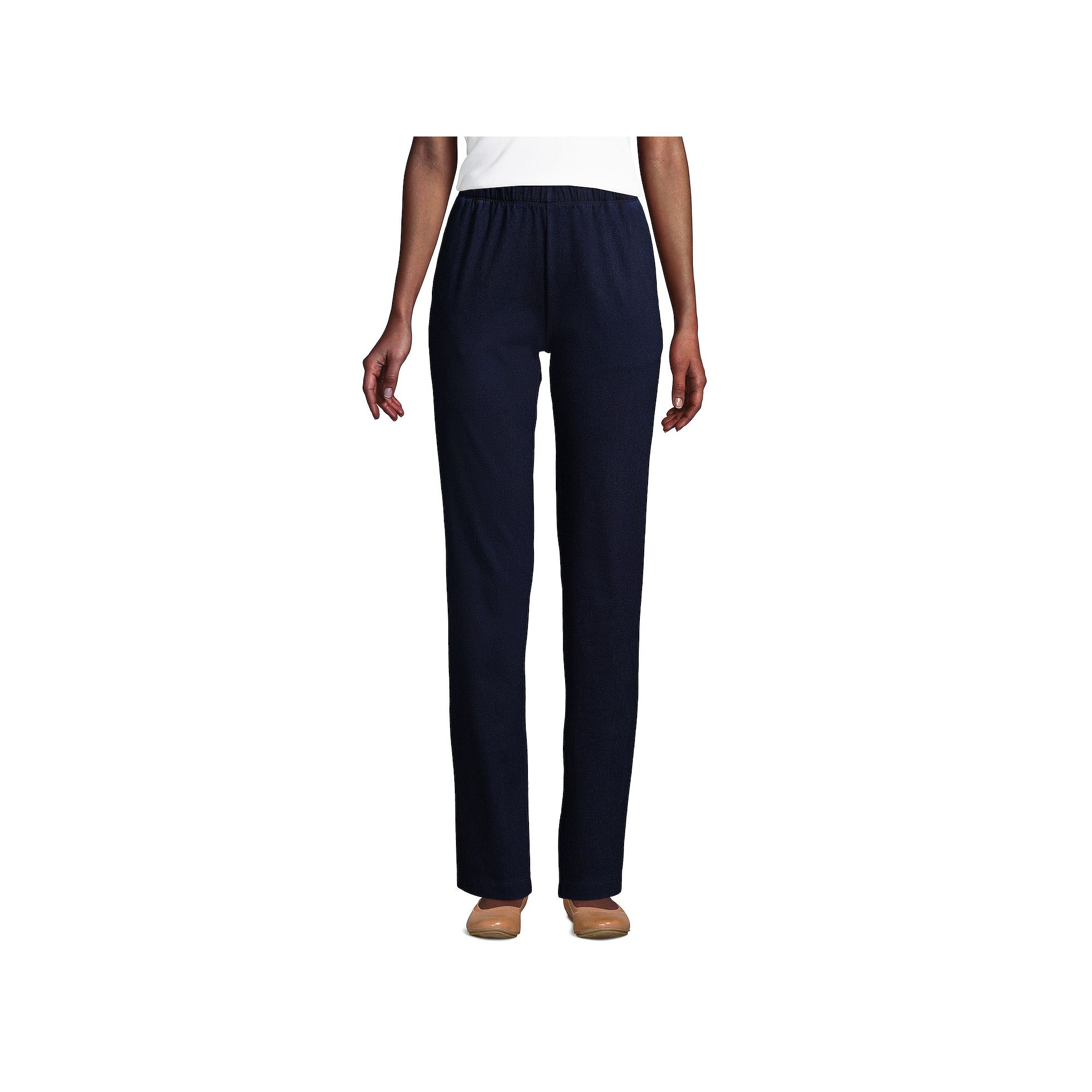 Petite Lands End Sport Knit High Waist Pants, Womens, Size: XS Petite, Da