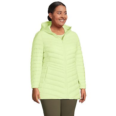 Plus Size Lands' End Hood Ultralight Down Packable Jacket