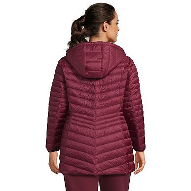 Plus Size Lands' End Hood Ultralight Down Packable Jacket