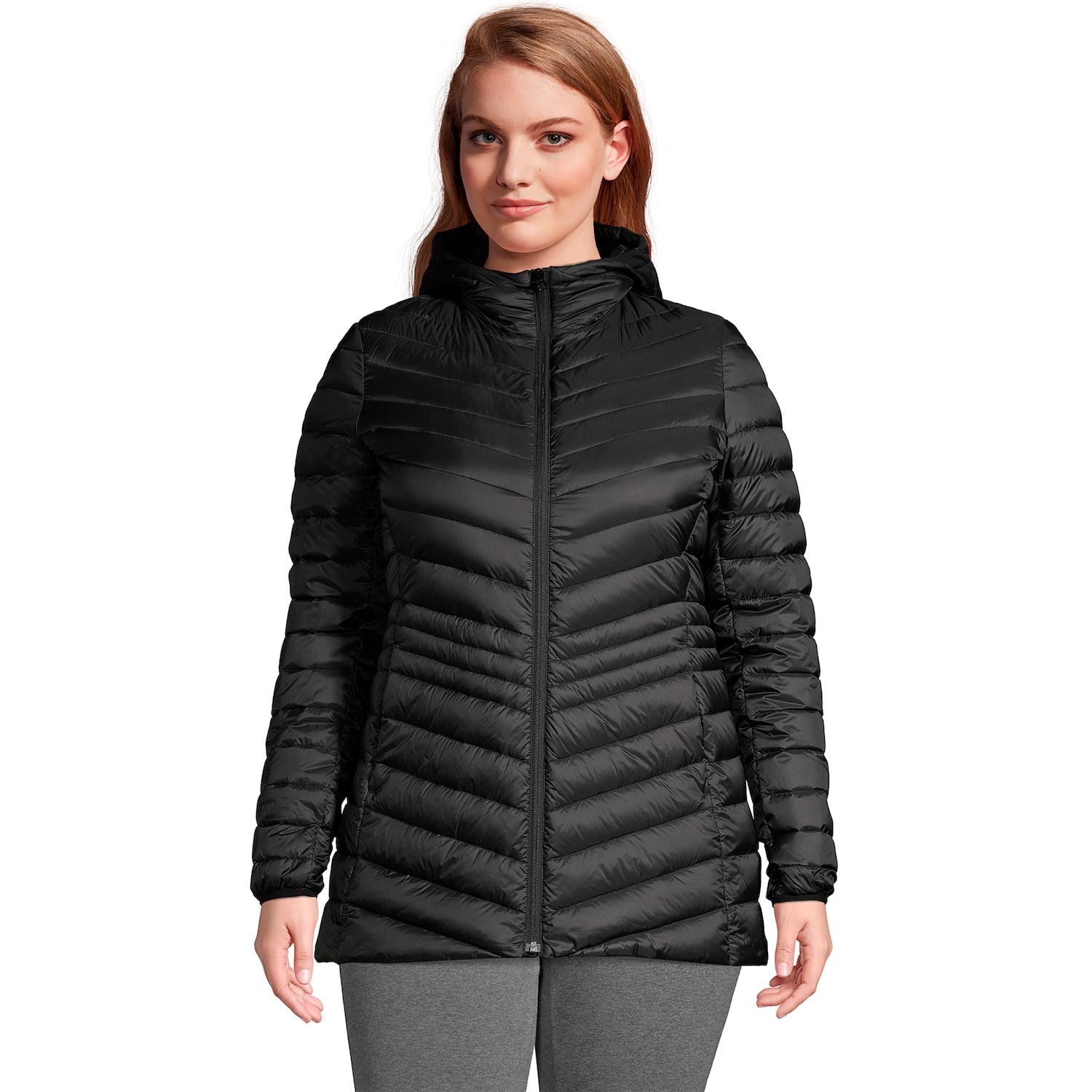 womens plus size packable puffer coat