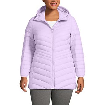 Plus Size Lands' End Hood Wanderweight Ultralight Down Packable Jacket