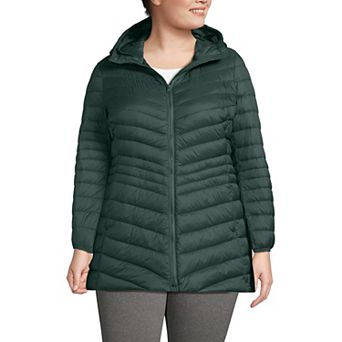 Plus Size Lands' End Hood Wanderweight Ultralight Down Packable Jacket