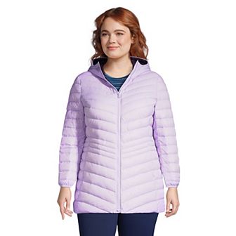 Plus Size Lands' End Hood Wanderweight Ultralight Down Packable Jacket