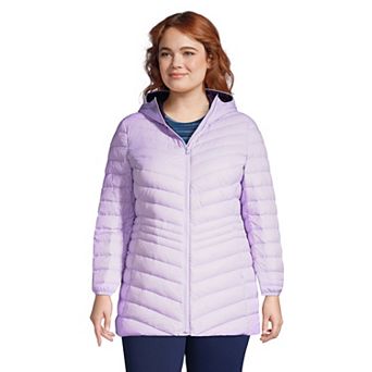 Plus Size Lands' End Hood Wanderweight Ultralight Down Packable Jacket