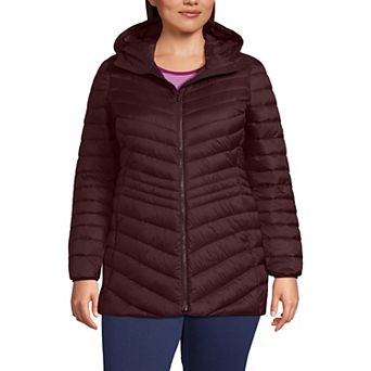 Plus Size Lands' End Hood Wanderweight Ultralight Down Packable Jacket