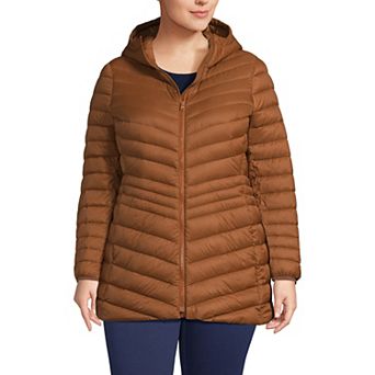 Plus Size Lands' End Hood Wanderweight Ultralight Down Packable Jacket