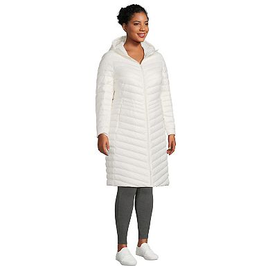 Plus Size Lands' End Ultralight Packable Long Down Coat