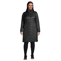 Women's Lands' End Faux-Fur Hood Long Down Winter Coat