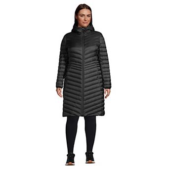 Plus Size Lands' End Wanderweight Ultralight Packable Long Down Coat