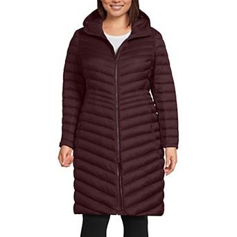 Plus Size Lands' End Wanderweight Ultralight Packable Long Down Coat
