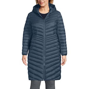 Plus Size Lands' End Wanderweight Ultralight Packable Long Down Coat