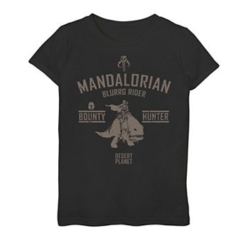 Girls 7-16 Star Wars The Mandalorian Blurrg Rider Logo Graphic Tee