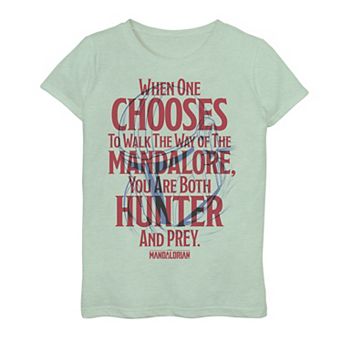 Girls 7-16 Star Wars The Mandalorian You Are Both Hunter And Prey Graphic Tee