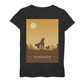 Girls 7-16 Star Wars Mandalorian Mando And The Child aka Baby Yoda Graphic Tee